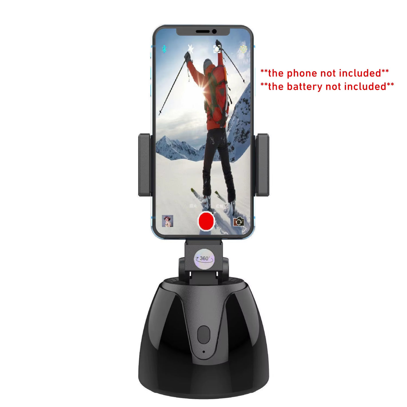 Revolutionary 360 Degree Smart Phone Holder with Auto Face Tracking for Perfect Selfies
