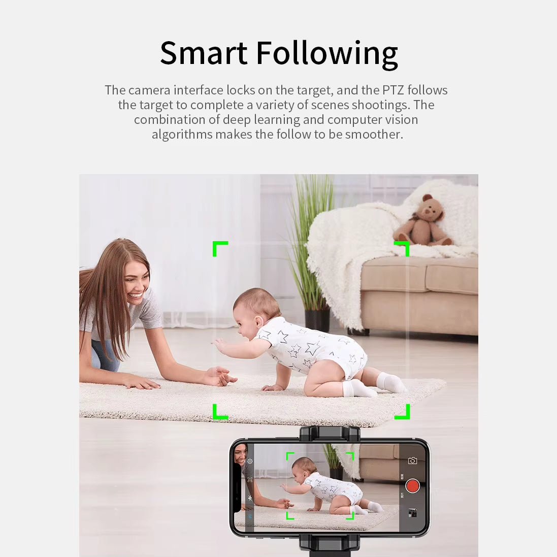 Revolutionary 360 Degree Smart Phone Holder with Auto Face Tracking for Perfect Selfies