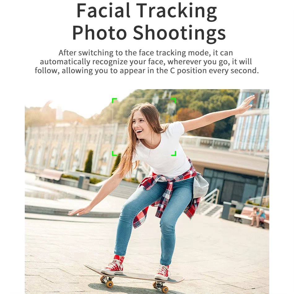 Revolutionary 360 Degree Smart Phone Holder with Auto Face Tracking for Perfect Selfies