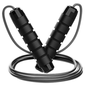 Adjustable Steel Wire Jump Rope for Fitness Training - Tangle-Free Home Exercise Equipment