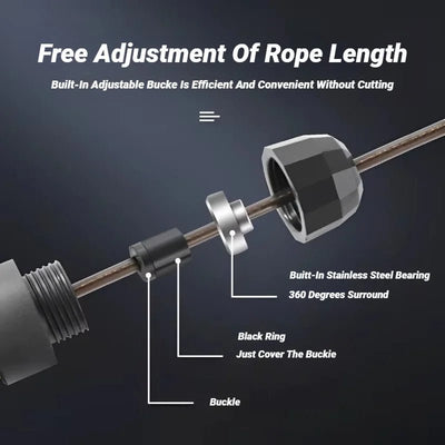 Adjustable Steel Wire Jump Rope for Fitness Training - Tangle-Free Home Exercise Equipment