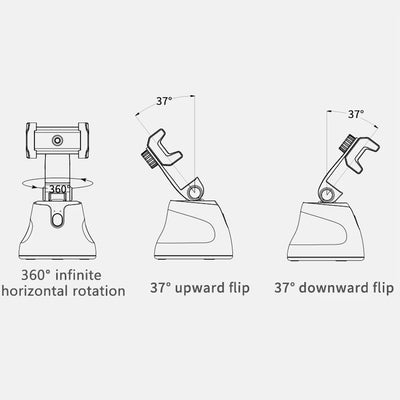 Revolutionary 360 Degree Smart Phone Holder with Auto Face Tracking for Perfect Selfies