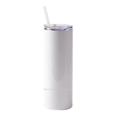 Top Sell 20Oz 40Oz Sublimation DIY Stainless Steel Cup Skinny Tumbler Blank White Slim Tumblers with Lid and Straw